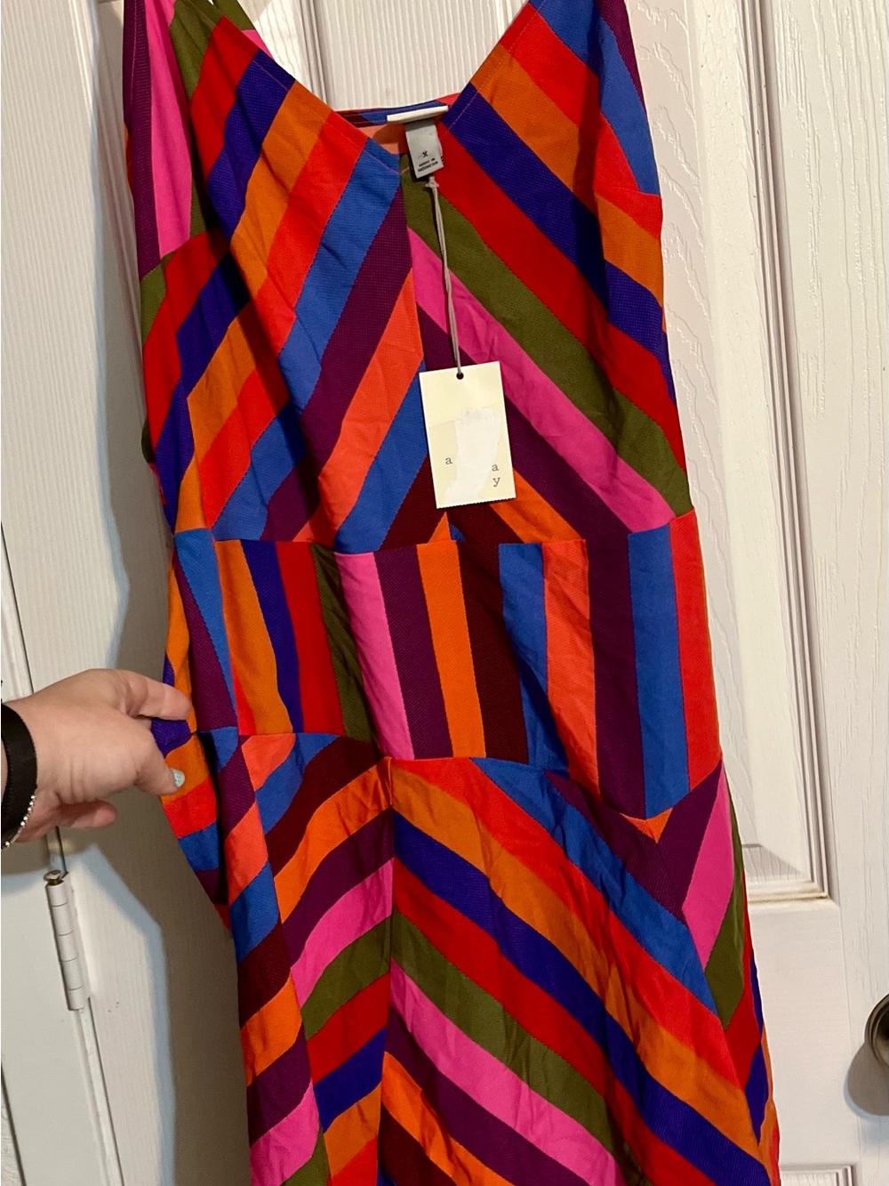 Colorblock Stripe Summer Dress - Bright Multicolor